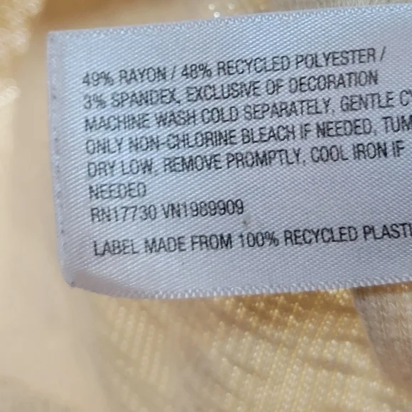 JoyLab Cream Ribbed Tank Top - Picture 8 of 8